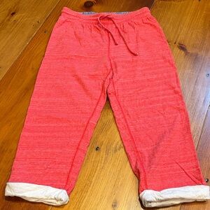 J CREW S Heather Red Saturday Morning Pant Drawstring Double Knit